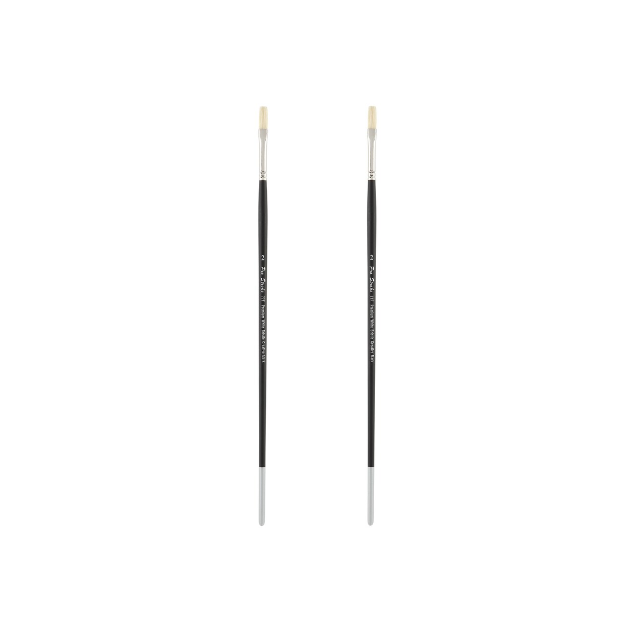 Creative Mark Pro Stroke Premium White Chungking Hog Bristle Artist Paint Brush - Flat - Natural Bristle Brush w/ Great Control Suitable for Oils, Watercolors, Acrylics, Alkyds, Caseins